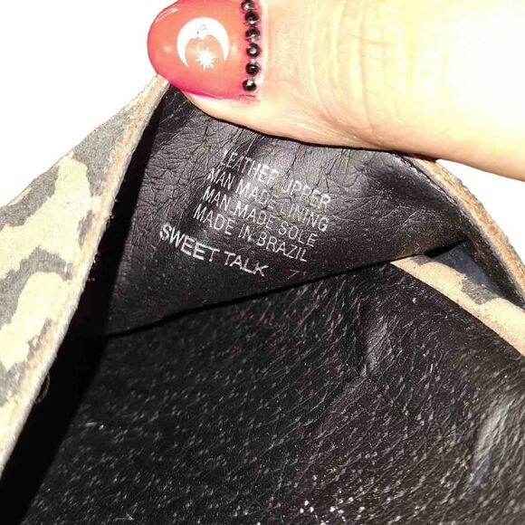 Gianni Bini Leopard Animal Print Y2K 00s Platform Chunky Strappy Sandals Sz 7.5 - Picture 7 of 7